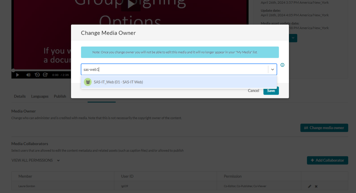 6 kaltura media web owner