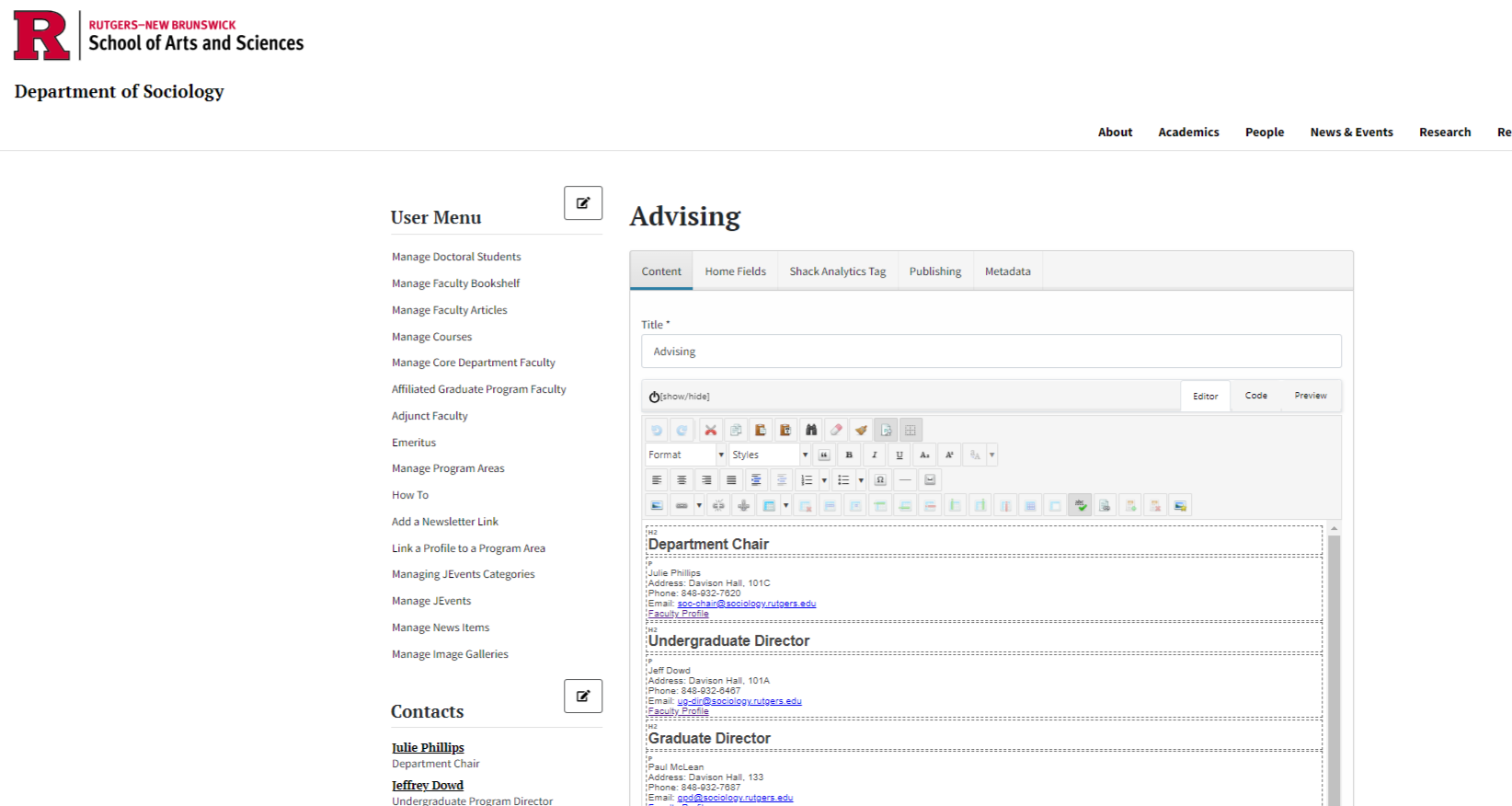 advising edit