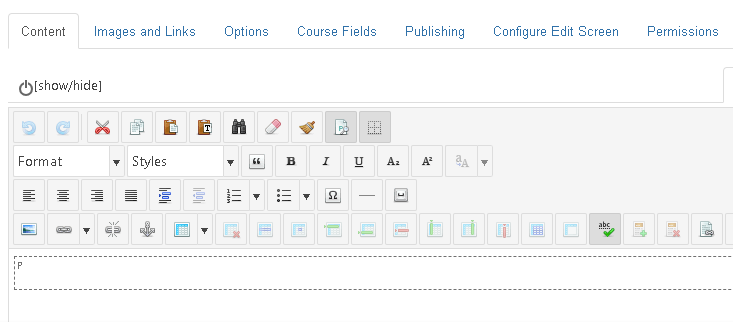 Content editing