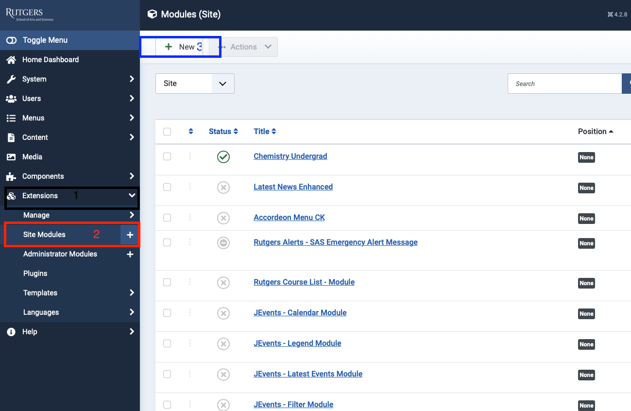 Creating a new module