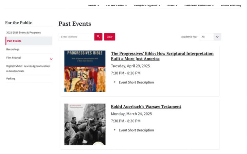 Sample Event Page with Image