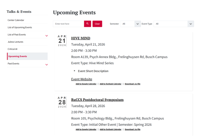 Event Page without Image