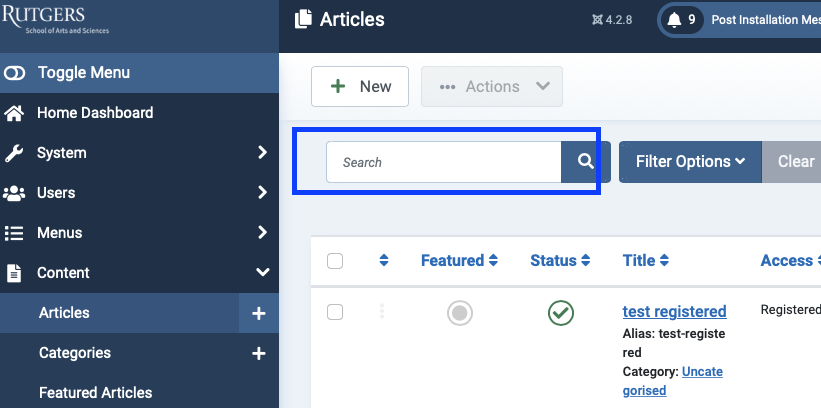 Search Bar Joomla 4