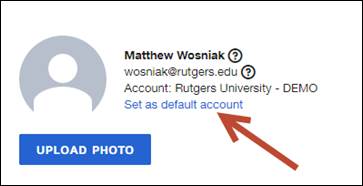 set default account