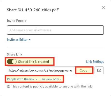 box share link setup