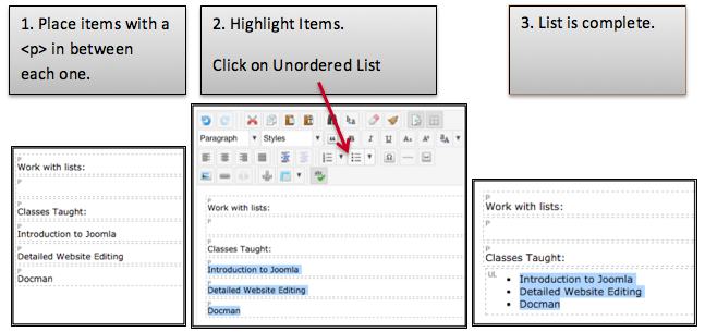 Creating a list
