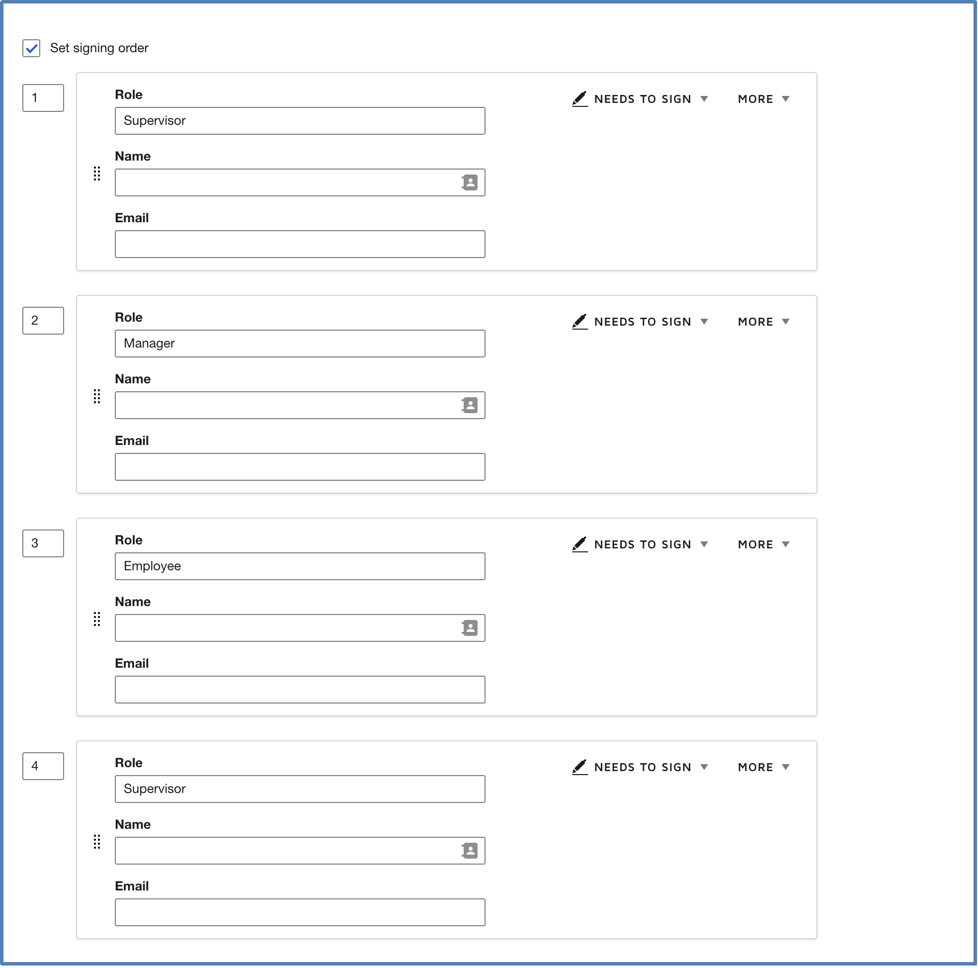 docusign creating te mHDia