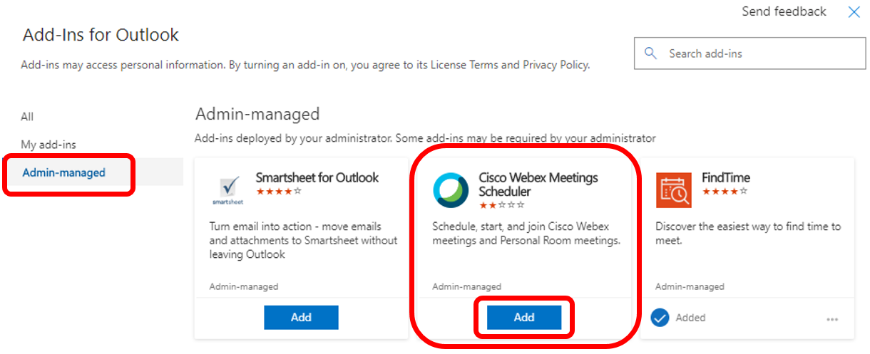 AddingtheCiscoWebexMeetingSchedulertoMicrosoftOffice365Outlook Windows 04