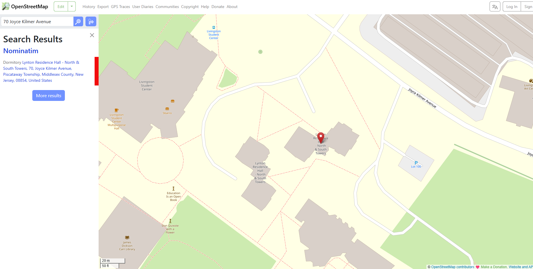 Getting the screenshot of the address on OpenStreetMap