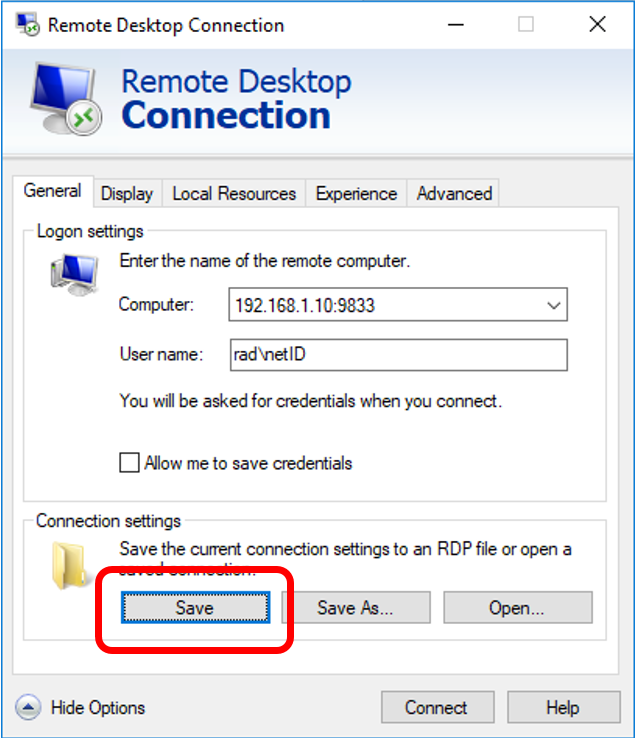 Remote Desktop Connection Windows via Remote Desktop Gateway 07