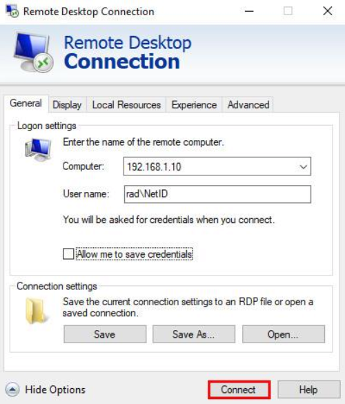 Remote Desktop Connection Windows via Remote Desktop Gateway 08