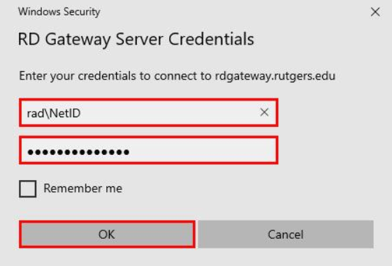 Remote Desktop Connection Windows via Remote Desktop Gateway 09