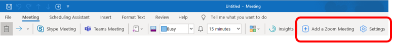 Scheduling Zoom Meetings in Microsoft Office 365 Outlook Windows 08