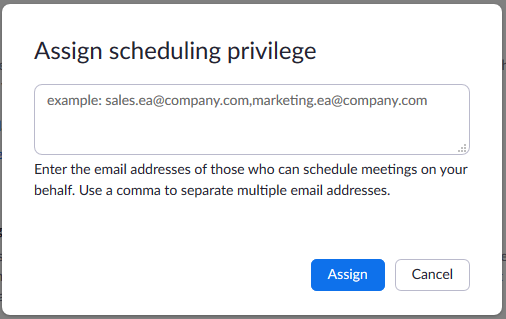 Scheduling Zoom Meetings on the Behalf of Another User 03