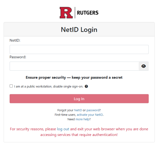 NetID login