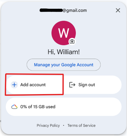 Add Google account
