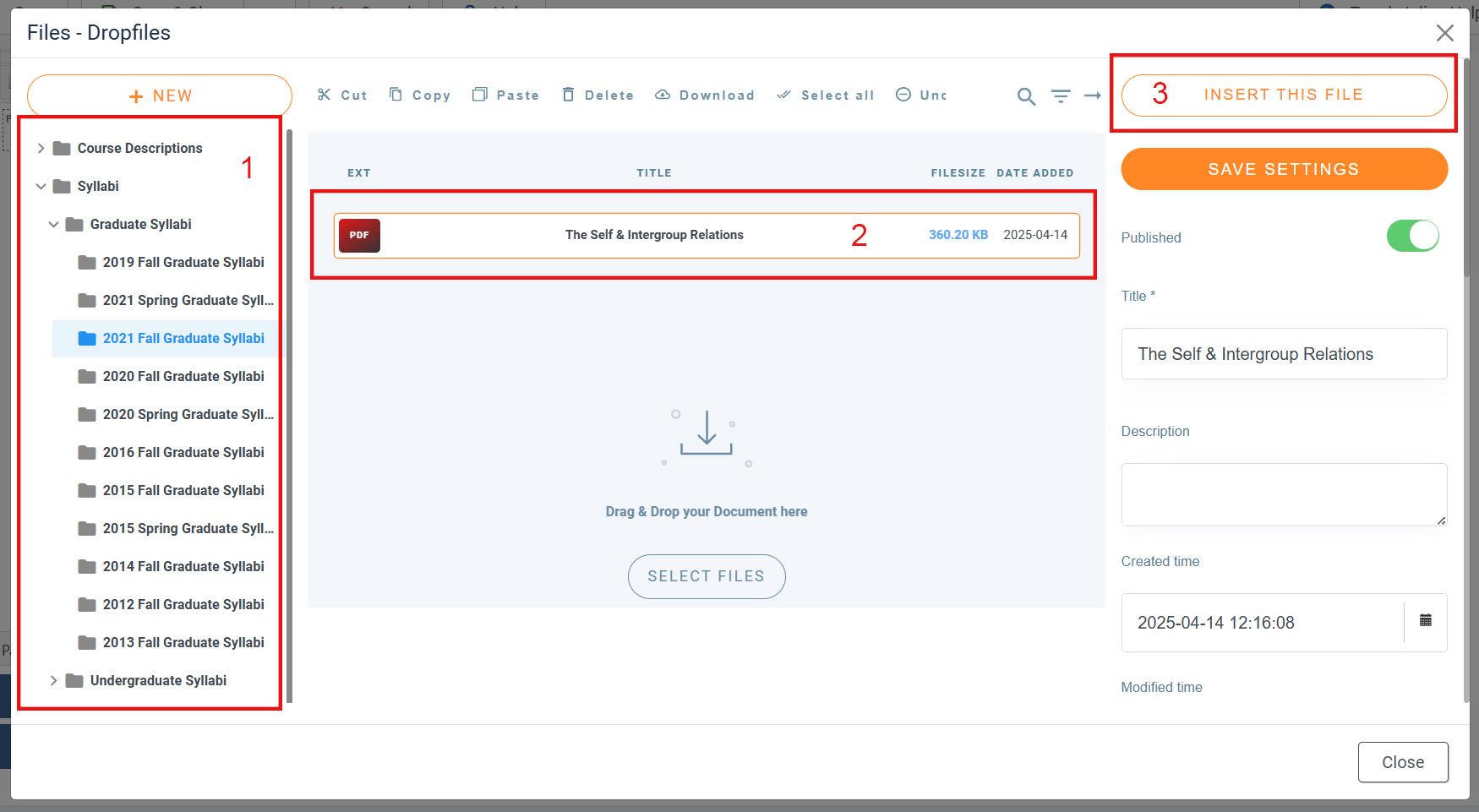 Add Dropfiles to Article 5