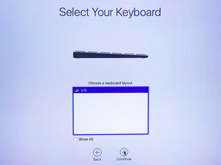 Step 02: Select your keyboard