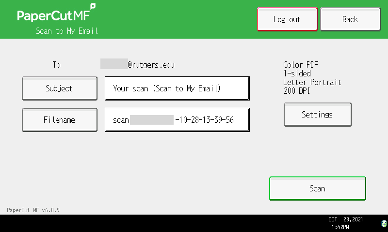 If you dont need to change default settings, just click Scan