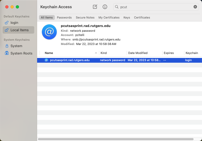 Keychain access app
