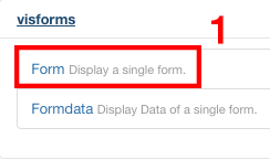 Visforms: Selecting "Form" as a new menu item