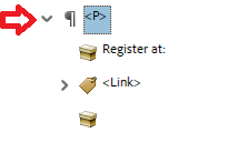 Acrobat: Expanded paragraph (<p>) tag