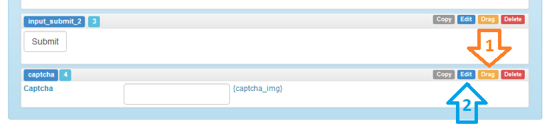 Captcha element: Drag and Edit buttons Chronoforms Captcha element: Drag and Edit buttons