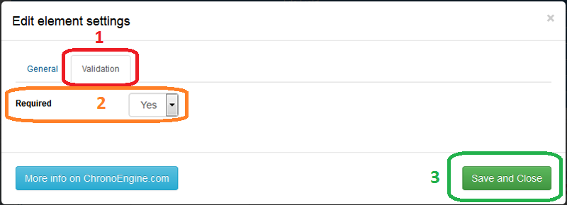 Captcha: Edit Element Settings Chronoforms Captcha: Edit Element Settings