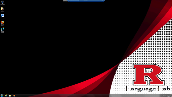 Desktop screenshot: Example of how desktop will look with high-speed connection