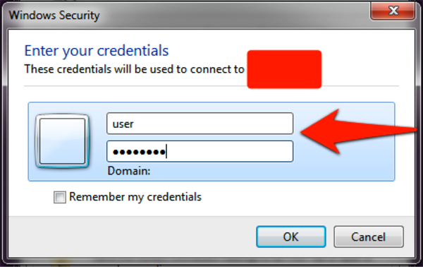 Login Screen screenshot: Enter your credentials and press OK