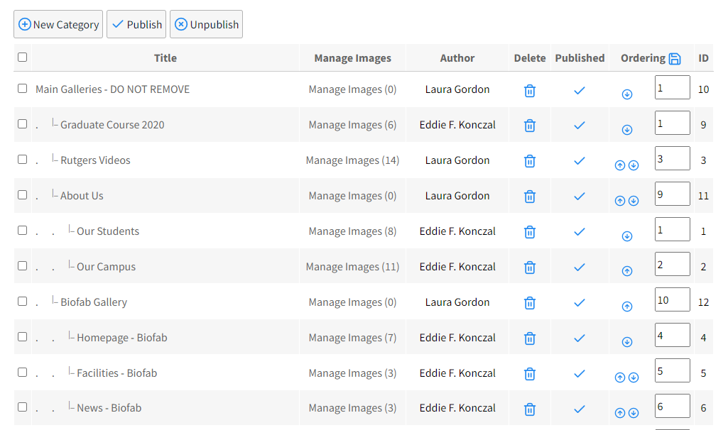 Ignite Gallery: Front End Image Management