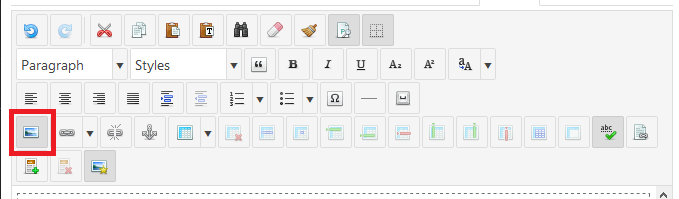 JCE Editor: "Insert/Edit" Image button