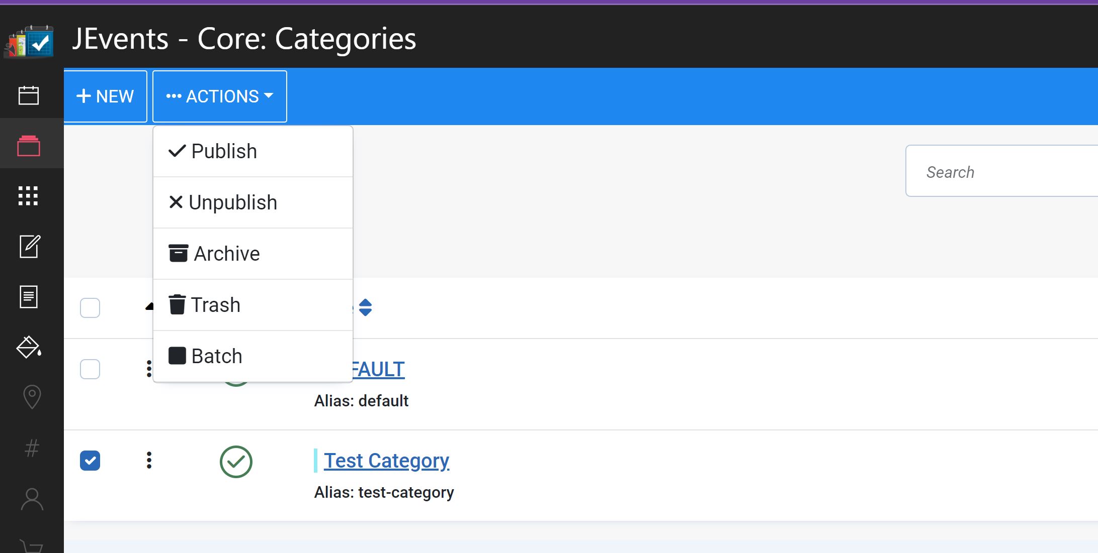 JEvents: Deleting a category