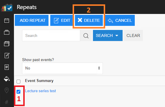 JEvents 3.6.x: Delete a repetition of a repeating event