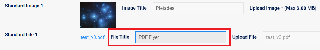 JEvents: "File Title" field