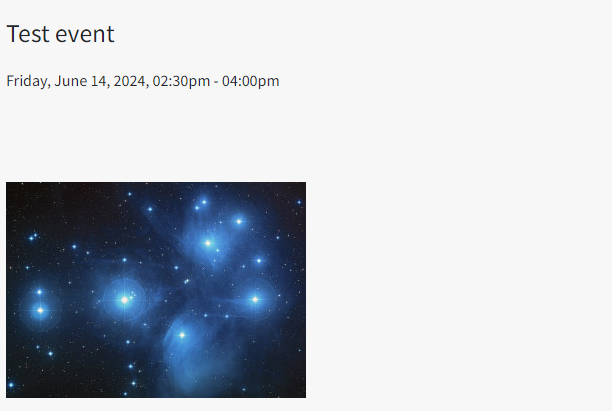 JEvents: Sample event with image