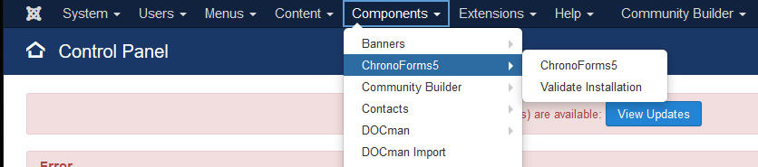 Components > ChronoForms5