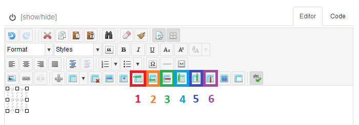 Table rows and columns