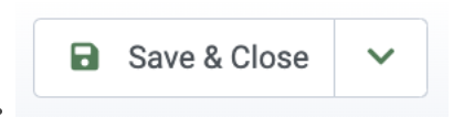 "Save & Close" button