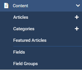 Content > Categories