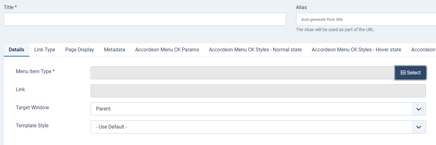 ig menu item