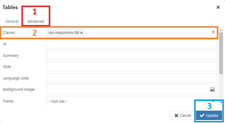 Making a table responsive