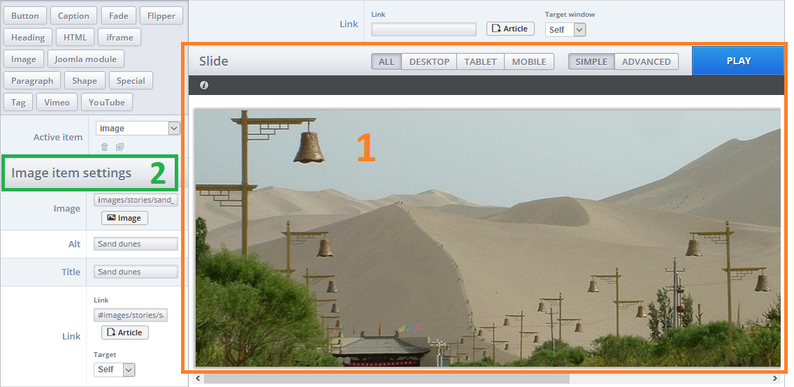 SmartSlider2: Select image layer