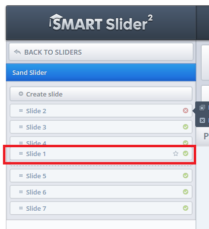 SmartSlider: reordering slides