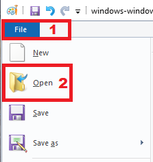 Opening a file in Microsoft Paint