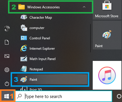 Windows "Start" icon - Windows Accessories - Paint icon