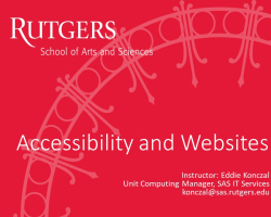 Accessibility and Websites