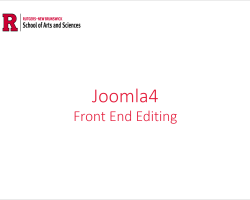 Joomla! - Front End Editing
