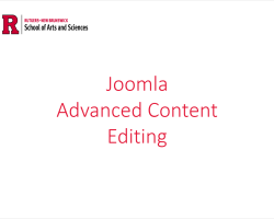 Advanced Content Editing