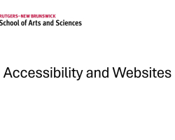 Accessibility and Websites